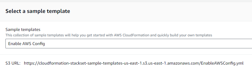 Don't use the default StackSet template to enable AWS Config