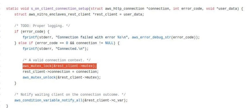 The SDK sample uses C to re-implement the entire HTTP handling